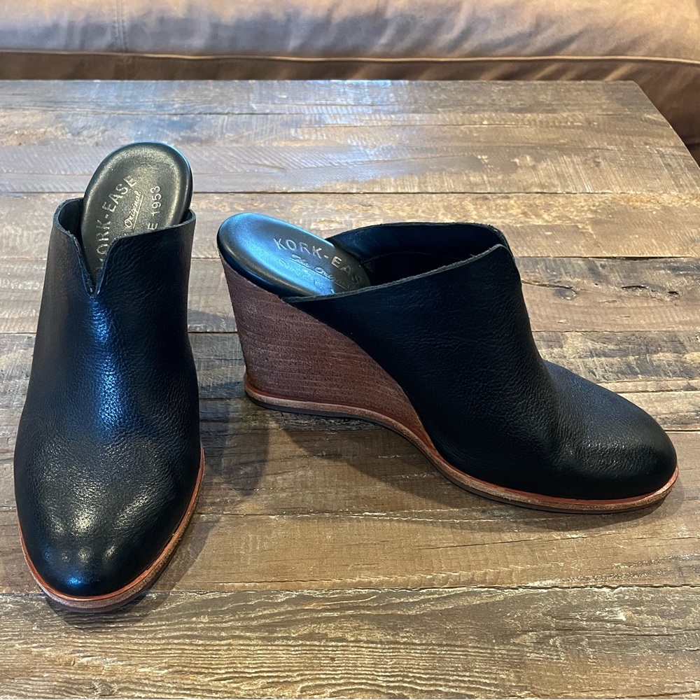 Kork-Ease Lanka wedge mule, size 7